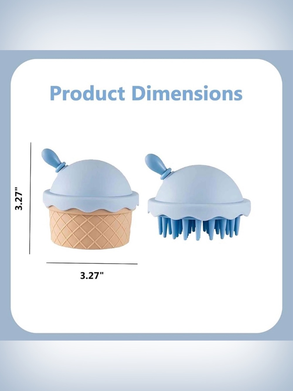 7/$70 Ice Cream Shampoo Brush with Mirror, Dual-Function Scalp Massage 🔖